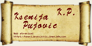 Ksenija Pujović vizit kartica